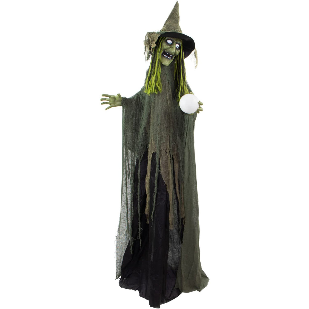 Haunted Hill Farm 3.75Ft Hanging Witch Halloween Animatronic