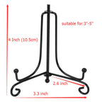 Artliving 4 Pack Black Iron Display Stands - 4 Easel Holders for Photos, Plates, Tablets, and Art