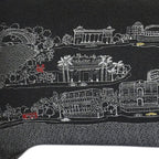HomeRoots Grey 45' Black New Orleans Nighttime Skyline Lumbar Decorative Pillow