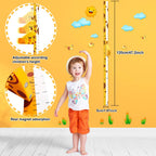 Baby Height Growth Chart Ruler For Kids Room Decor,3D Movable Giraffe Height Ruler Nursery Animal Wall Decals