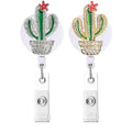 Rhinestones Retractable Badge Reel, Bling Diamond Nurse Badge Holder Reels With Swivel Alligator Clip For Teachers Students Volu