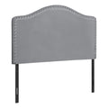 Monarch Specialties 6011T, Twin, Bedroom, Upholstered, Pu, Grey, Transitional Bed Size Leather-Look Headboard