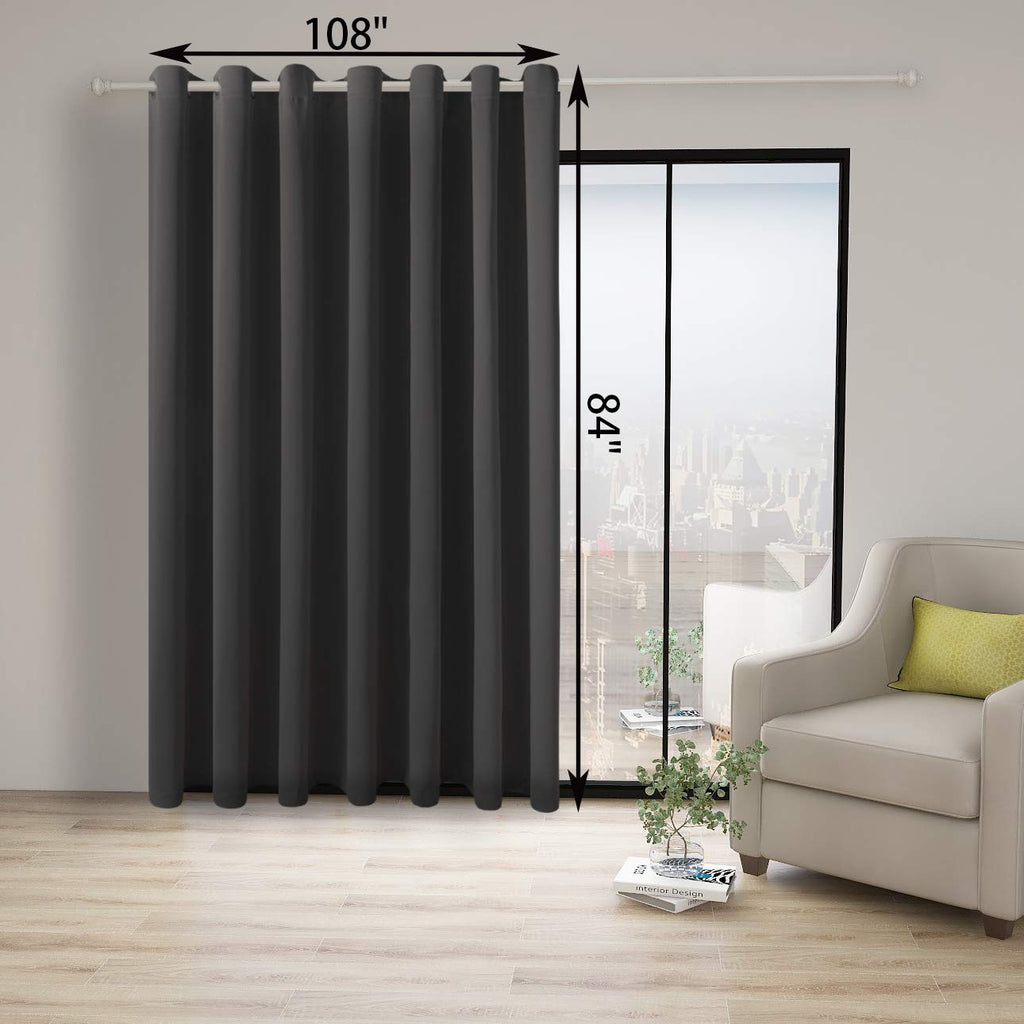Bonzer Room Divider Curtain Total Privacy Wall Grommet Thermal Insulated Soundproof Extra Wide Blackout Curtains For Bedroom Liv