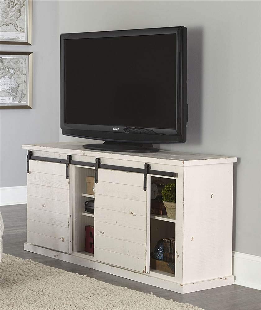 Progressive Furniture Huntington 64 Inch Tv Console Entertainment Stand White