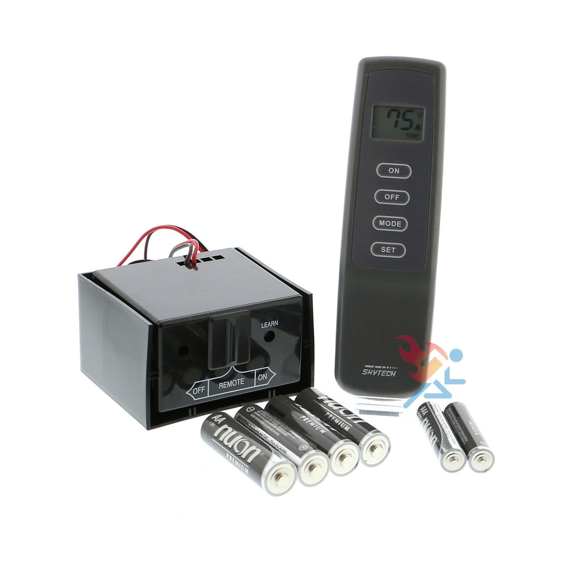 Program Skytech Remote Skytech CON-TH Fireplace Remote Control System with Thermostat for Lat ...