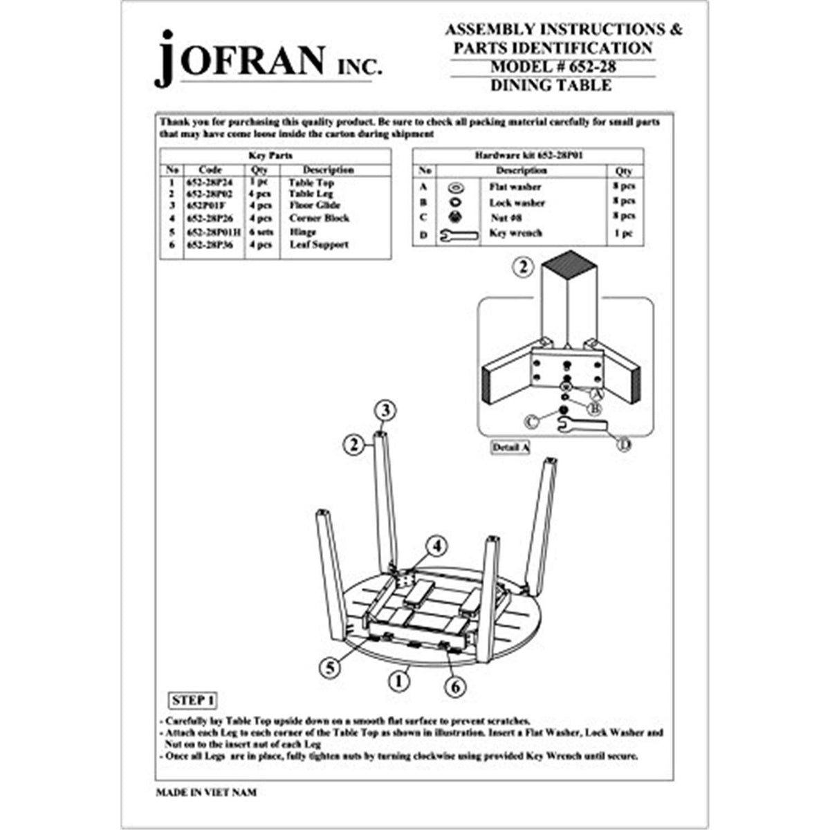 Jofran Inc. Simplicity 42'' Solid Wood Drop Leaf Dining Table