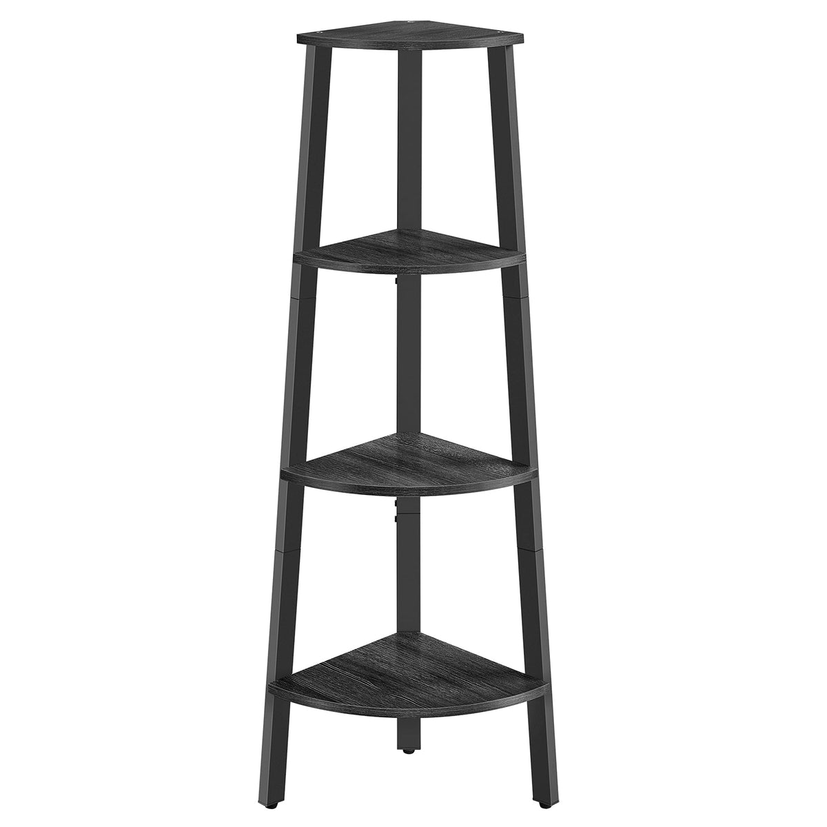VASAGLE Corner Shelf Stand, 4-Tier Corner Bookshelf, Industrial Corner Ladder Shelf, Plant Stand Display Shelf for Living Room, 