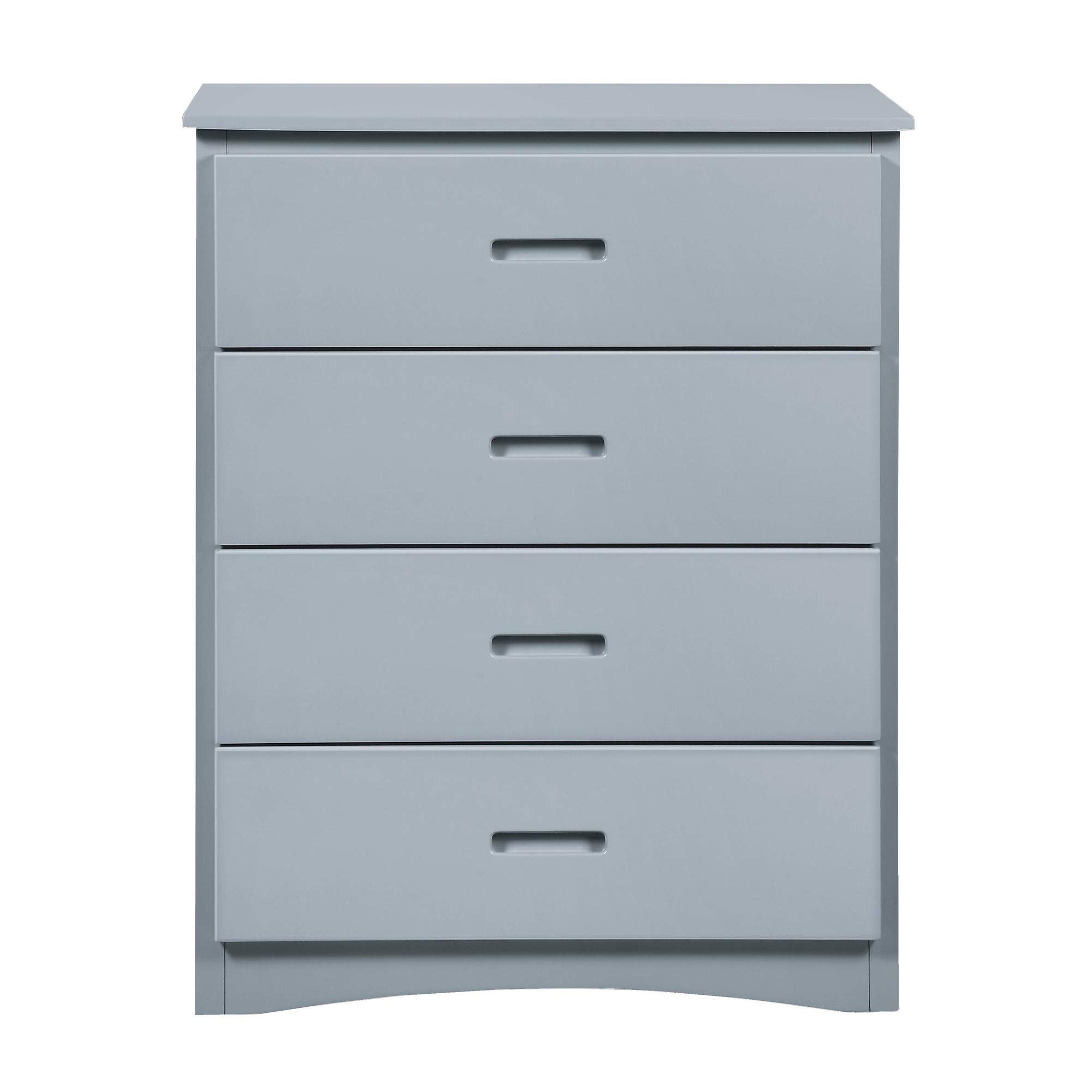 Benjara Transitional Wooden Chest With 4 Drawers And Recessed Handles, Gray