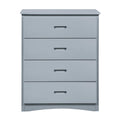 Benjara Transitional Wooden Chest With 4 Drawers And Recessed Handles, Gray