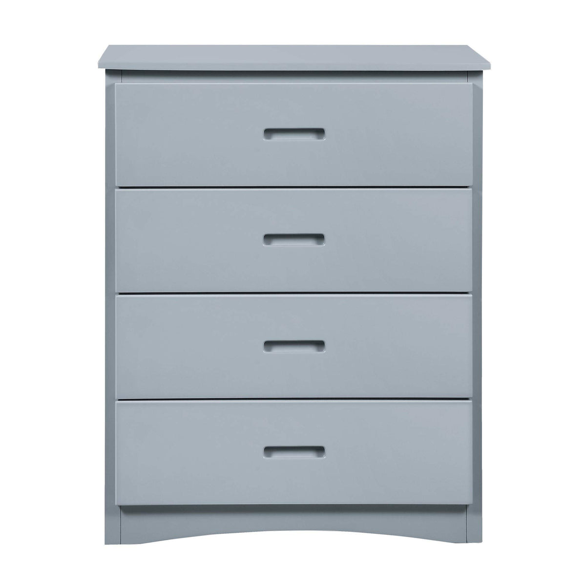 Benjara Transitional Wooden Chest With 4 Drawers And Recessed Handles, Gray
