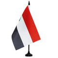 Sudan Table Flag 5' X 8' - Sudanese Desk Flag 21 X 14 Cm - Black Plastic Stick And Base - Az Flag