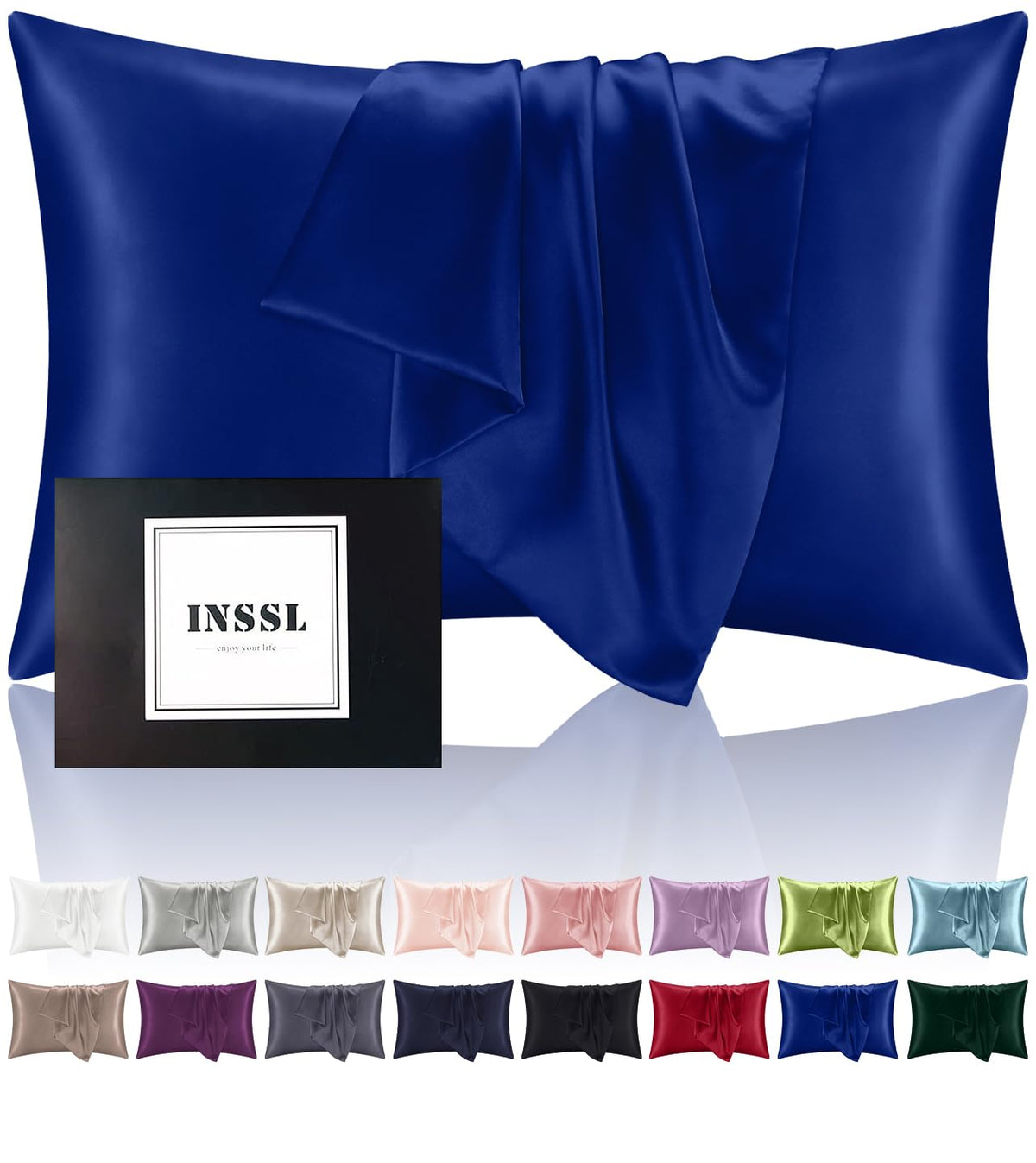 Inssl Silk Pillowcase Fr Women, Mulberry Sil Pillowcase For Hair And Skin And Stay Comfortable And Breathable During Sleep(Egypt