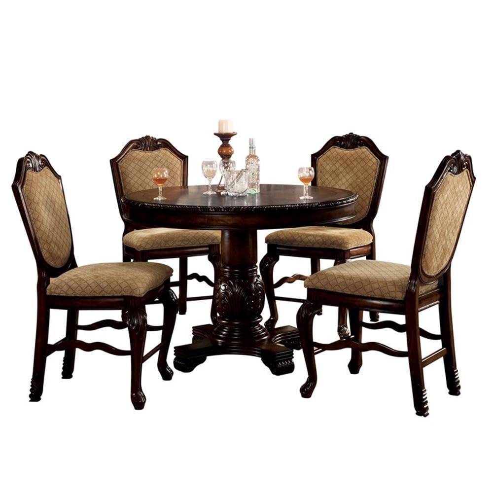 Acme Chateau De Ville Counter Height Table in Espresso