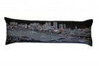 HomeRoots Grey 45' Black Nashville Nighttime Skyline Lumbar Decorative Pillow