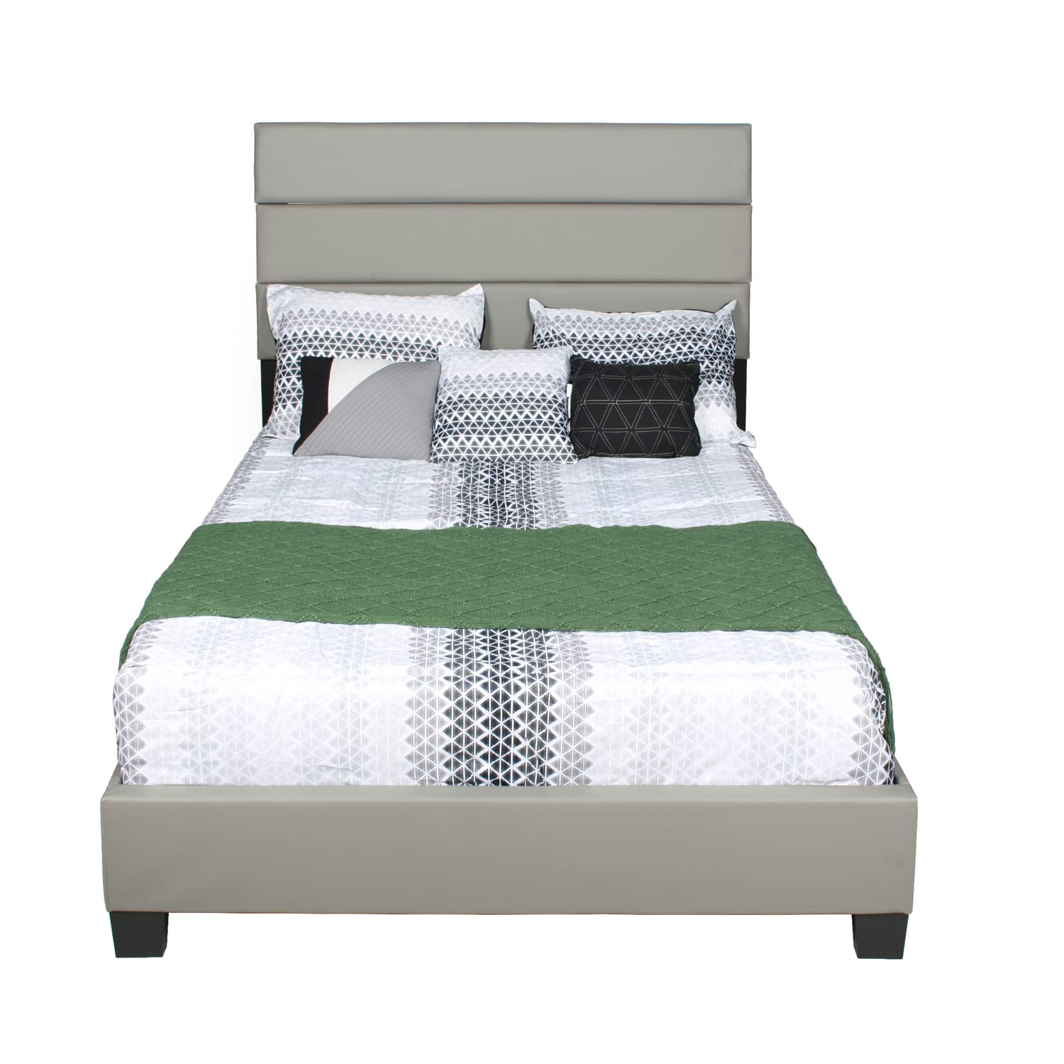 Better Home Products Napoli Faux Leather Upholstered Platform Bed - Thumbnail 2