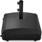 Best Choice Products 123Lb Capacity Fillable Mobile Umbrella Base Heavy Duty Market Stand For Patio, Deck, Poolside W/ 4 Wheels, 2 Locks, 2 Knobs, Wind-Resistant Design - Black