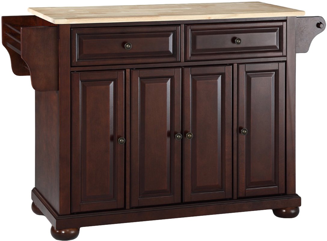 Crosley Furniture Alexandria Wood Top Rolling Kitchen Island - Thumbnail 2