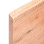 vidaXL Table Top, Solid Oak Wood with Live Edge, Light Brown, Varnished Finish, 31.5"x23.6"x(0.8"-1.6"), Ideal for Home and Commercial Settings