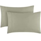 Mellanni Pillow Cases Standard Size Set Of 2 - Pillow Covers - Hotel Luxury Bedding Sheets & Pillowcases - Wrinkle, Fade, Stain Resistant (Set Of 2 Standard/Queen Size 20' X 30', Spa Mint)