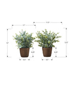 Monarch Specialties I 9560 Artificial Plant, 13' Tall, Eucalyptus Grass, Set of 2, Decorative, Green Leaves