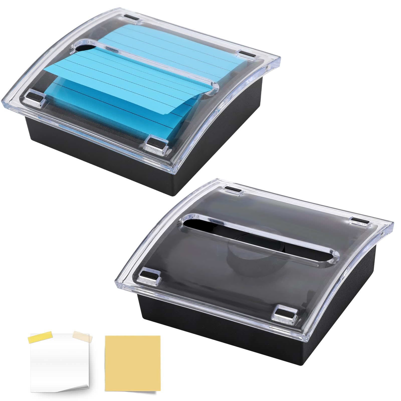 Pop Up Sticky Note Dispenser Sticky Note Holder Pop Up Note Dispenser Transparent Top For 3 X 3 Inch Sticky Notes School Office