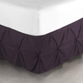 Nestl Purple Bed Skirt Twin Size, Pinch Pleat Twin Bed Skirt, 14 ' Inch Drop Twin Bedskirt, Hotel Quality Purple Bed Skirts, Pr