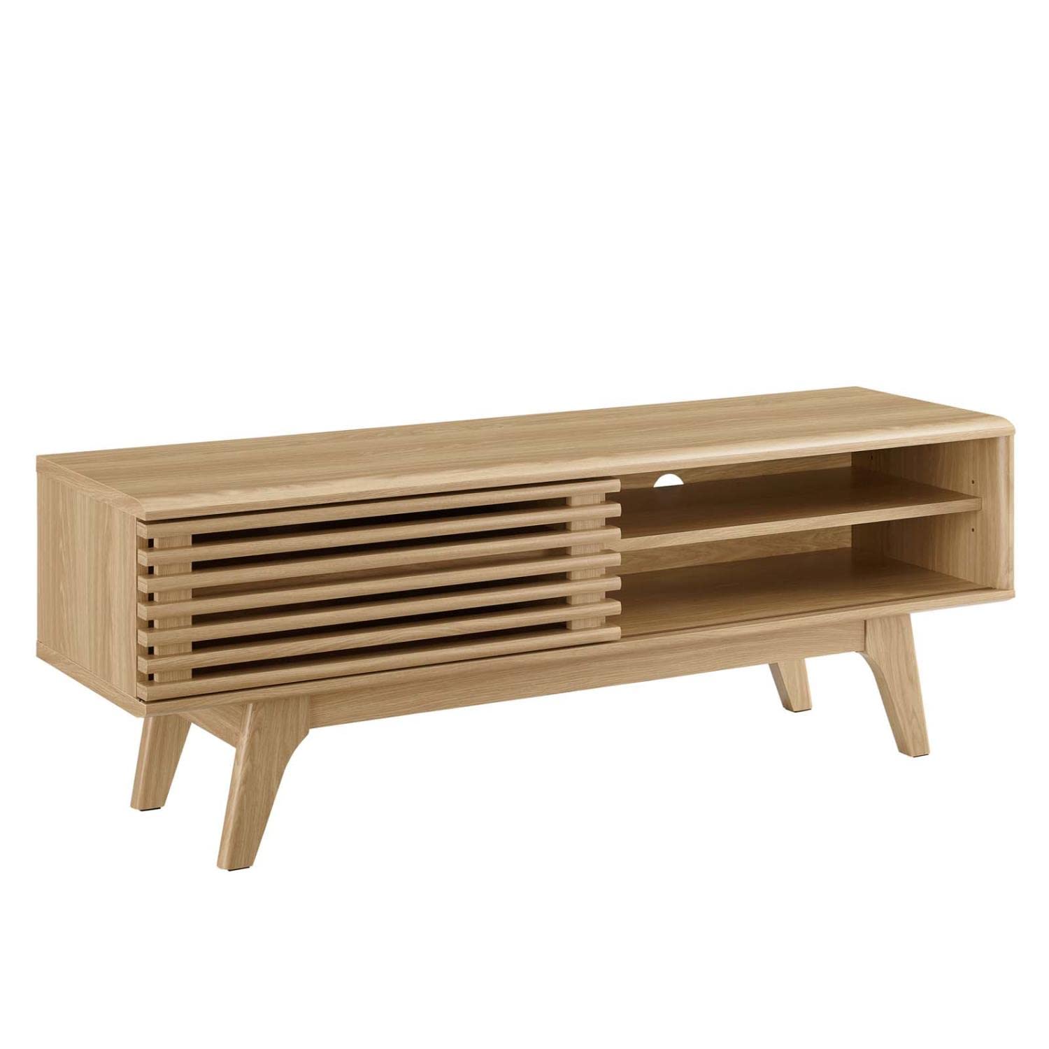 Modway Render Mid-Century Modern Low Profile 48 Inch TV Stand in Oak, 48&quot;