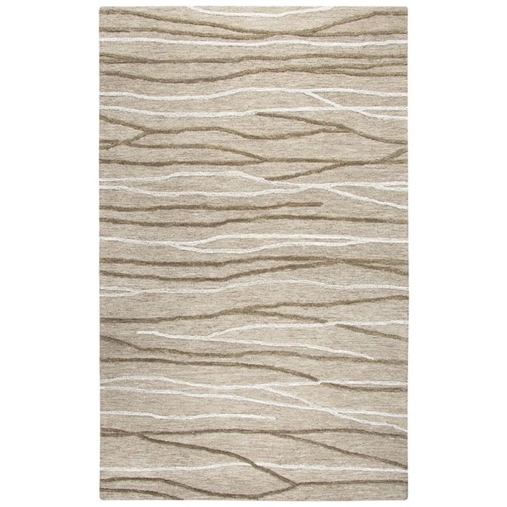 Alora Decor Geneva 10' X 13' Lines Natural/Ivory Hand-Tufted Area Rug