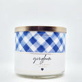 Bath & Body Works, White Barn 3-Wick Candle w/Essential Oils - 14.5 oz - Gingham