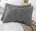 King Pillow Shams Set Of 2 Pinch Pleated Dark Grey Pillow Shams King 20X36 Pinch Pillow Covers 100% Egyptian Cotton 600 Thread C
