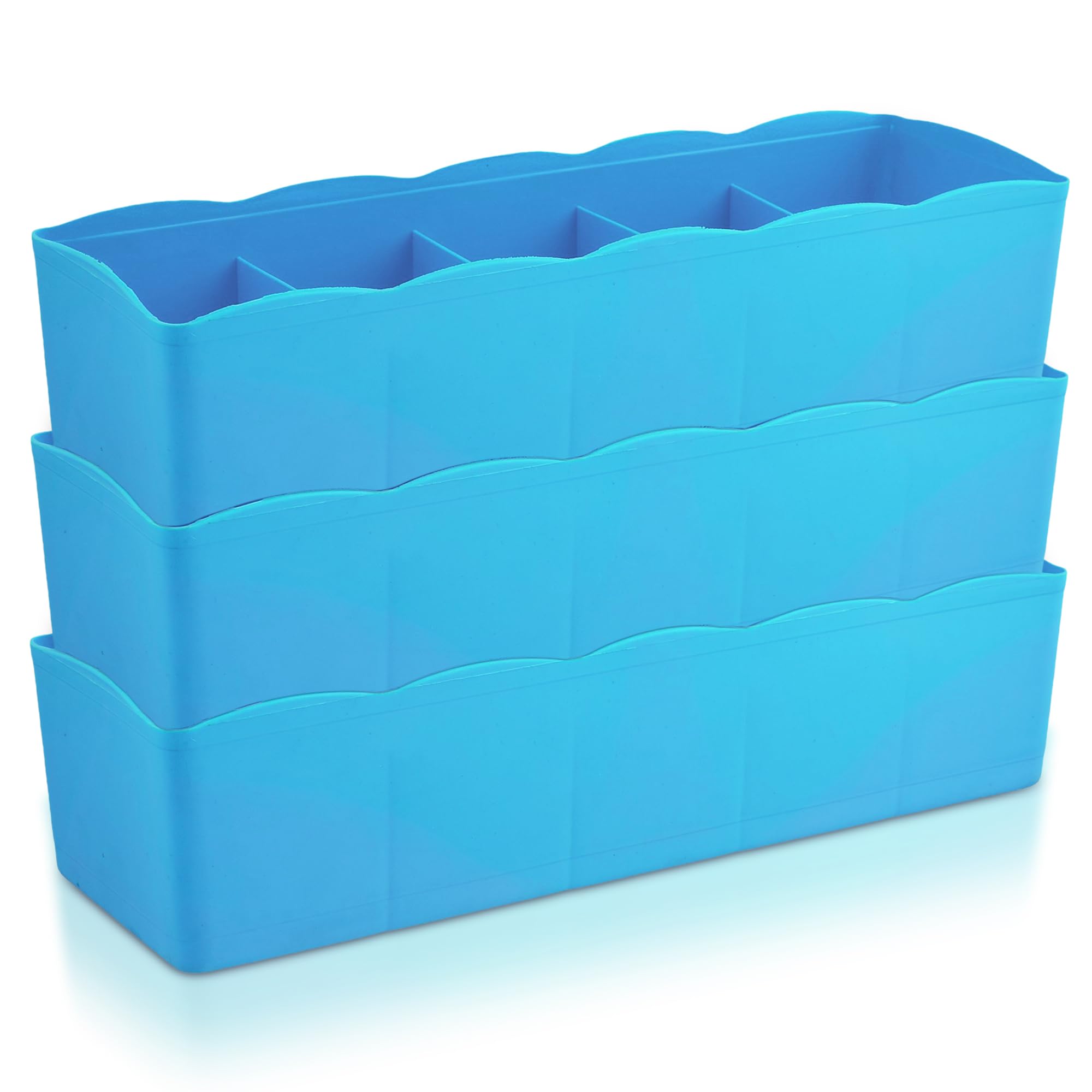 Urbane Home Drawer Organizer | Plastic Undergarment Organizer For SocksTies | Stackable Drawer Divider Box | Closet Storage Box