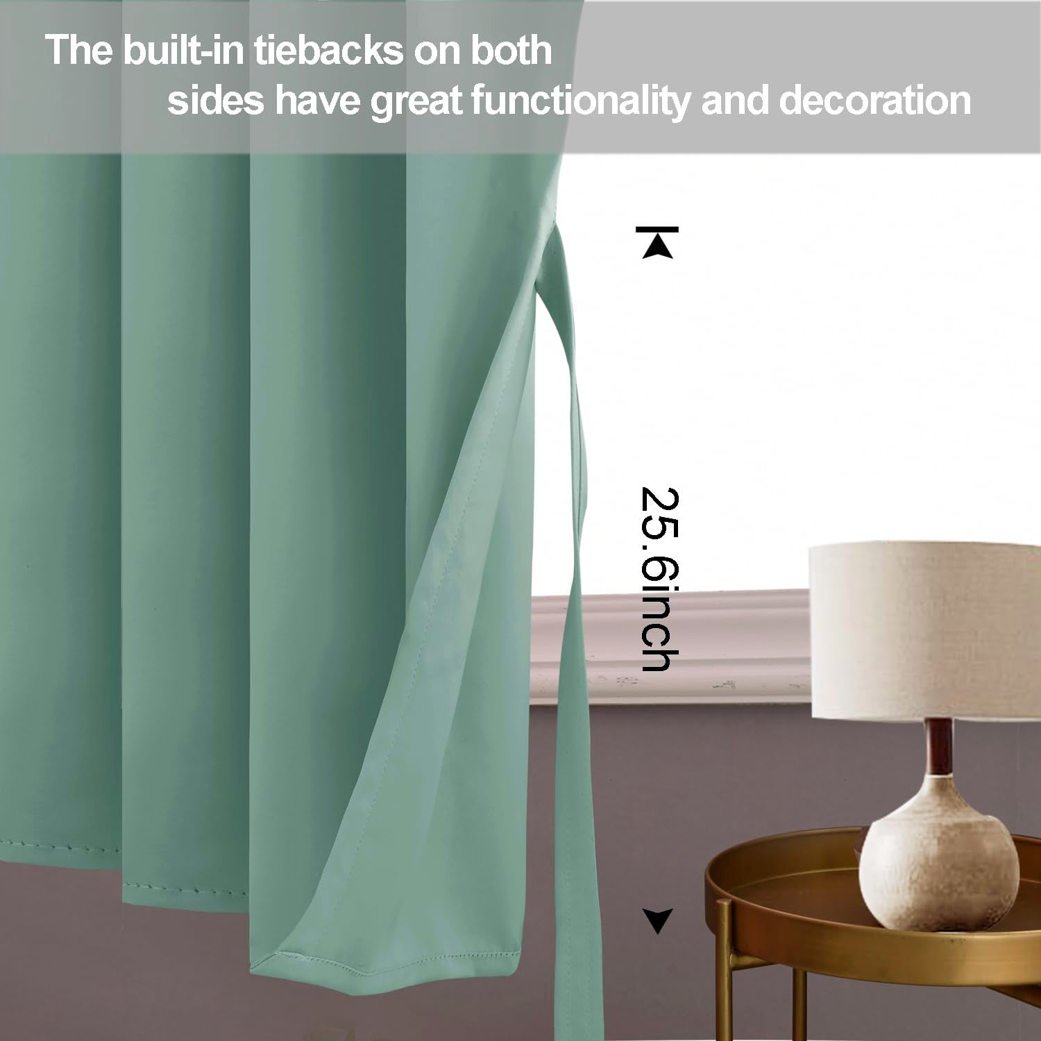 Jiuzhen Light Sage Blackout Curtains For Bedroom - Light Blocking And Noise Reducing Grommet Curtains For Living Room Darkening Curtains, Set Of 2 Window Curtain Panels, 38 X 63 Inch Length