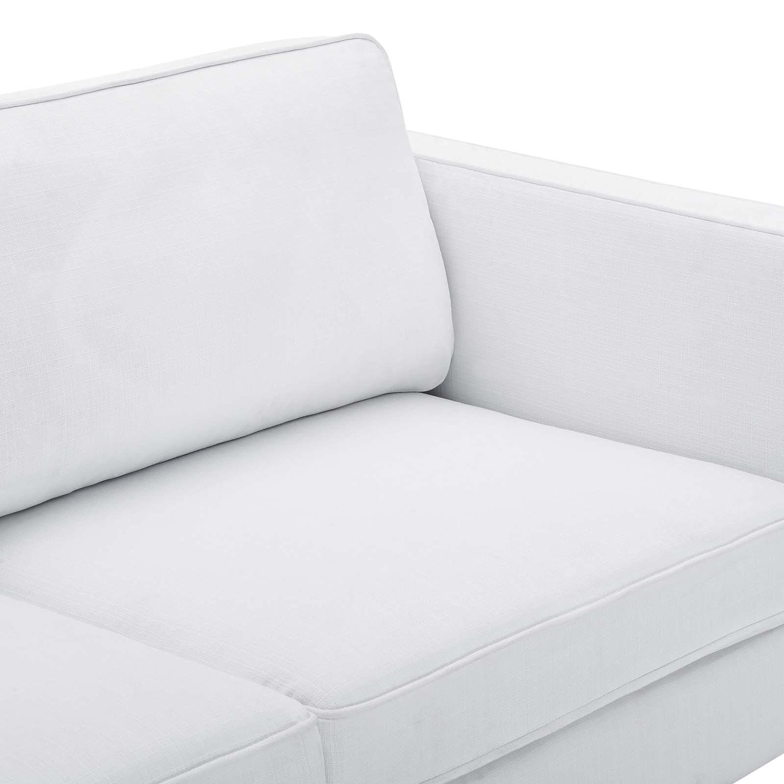 Modway Kaiya Upholstered Fabric Sofa, 33.5 x 71 x 32, White
