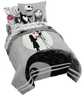 Jay Franco Disney Nightmare Before Christmas Moonlight 5 Piece Twin Bed Set - Includes Reversible Comforter & Sheet Set - Featur