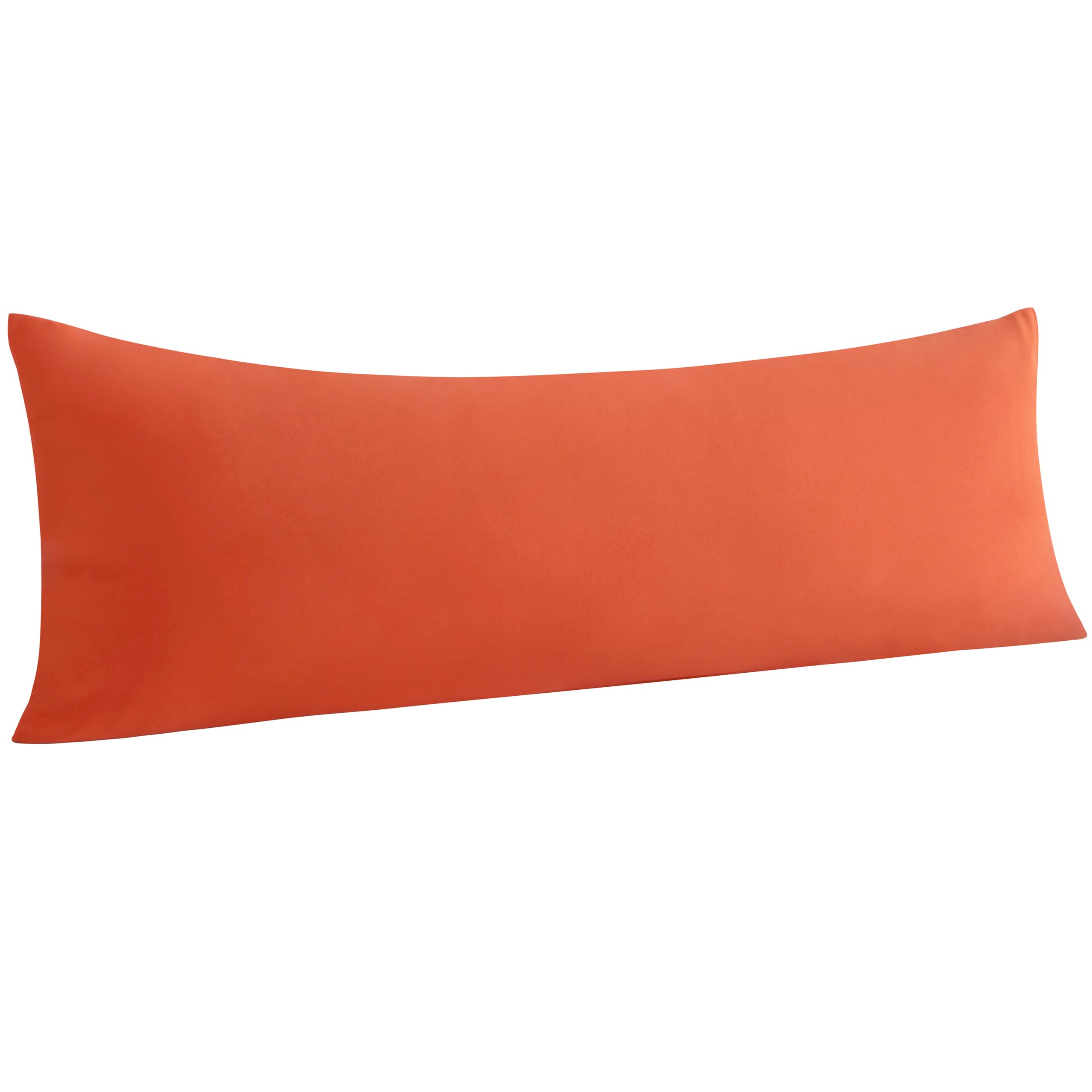 Ntbay Body Pillowcase - Brushed Microfiber 20X54 Pillowcase - Soft, Wrinkle-Free, Fade-Resistant, Stain-Resistant, Brunt Orange
