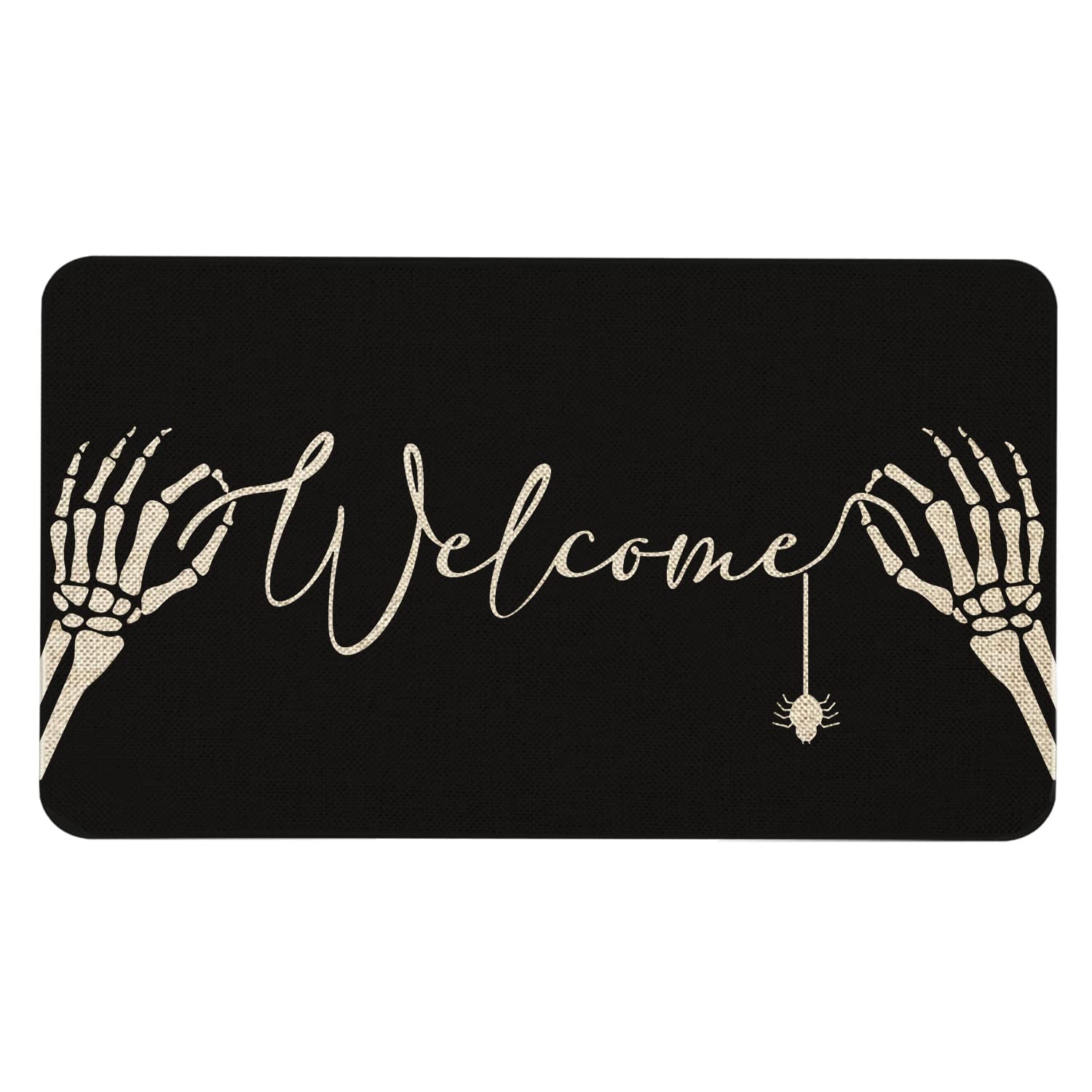 Roszwtit Halloween Door Mat 30 X 17 Inch Halloween Skull Doormat Indoor Outdoor Entrance Floor Mat Non Slip Halloween Decor Rubb
