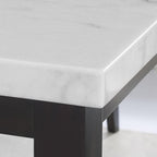 Steve Silver Francis Rectangular White Marble Dining Table FC500MTL