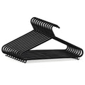 Plastic Clothes Hangers Pack Of 10 | Black Wardrobe Hangers For Clothes | Space Saving Lightweight Hanger For Shirts T Shirts Dr