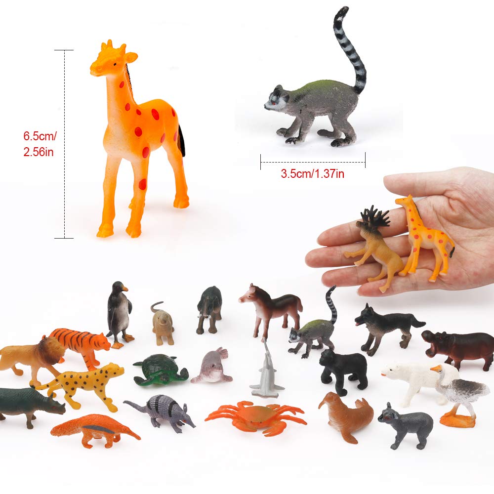 D-Fantix Kids Animals Figures Toys Advent Calendar 2024 Realistic Animal Figurine Toys Christmas Advent Calendar Xmas 24 Days Ch