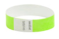 Sicurix Sequentially Numbered Security Wristbands 100 Pack Green (85060)