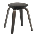 Modern Wooden Dining Stool, Dark Walnut Color in Brown
