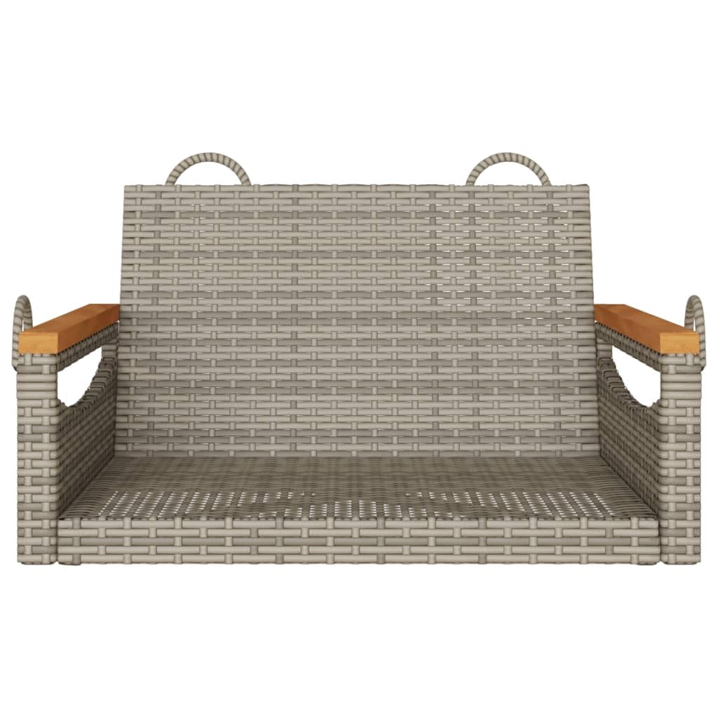 vidaXL Swing Chair Grey 63x62x40cm Resin Braided