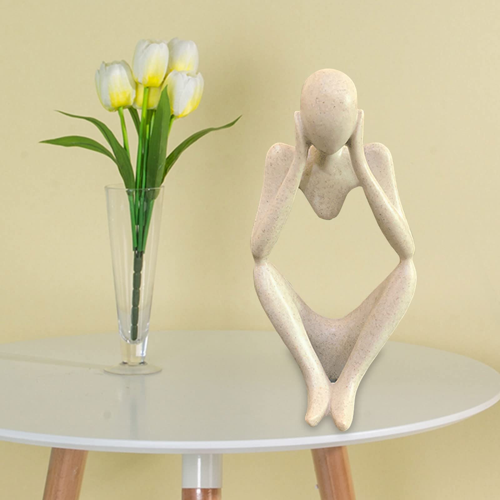 Thinker Statues And Sculptures, Sandstone Resin Thinker Statue Ornaments, Abstract Style Sculptures, Housewarming Gifts, Housewa