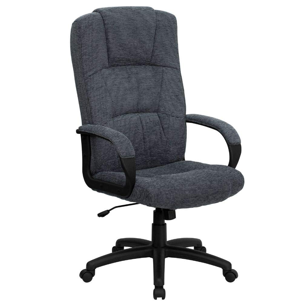 Flash Furniture Rochelle High Back Gray Fabric Executive Swivel Office Chair with Arms