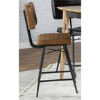 Coaster Partridge Leather Upholstered Counter Height Stools Camel