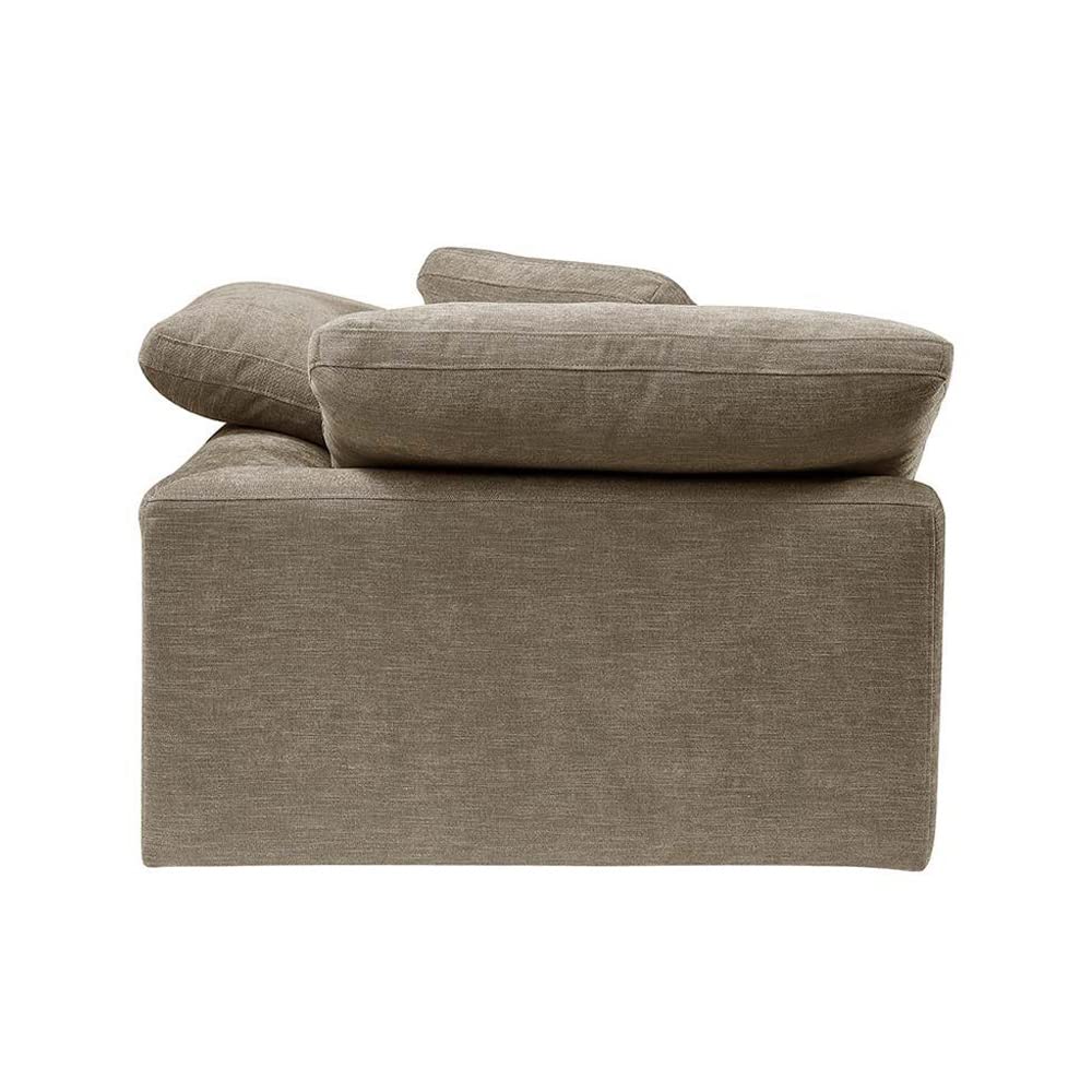Acme Furniture Linen Upholstery Modular Wedge, Beige