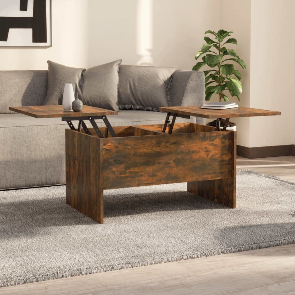 Vidaxl Coffee Table Smoked Oak 31.5&quot;X19.7&quot;X16.7&quot; Engineered Wood