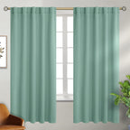 Bgment Window Curtains For Bedroom - 72 Inch Rod Pocket And Back Tab Thermal Insulated Room Darkening Curtains For Living Room, 2 Curtain Panels (42 X 72 Inch, Frosty Green)
