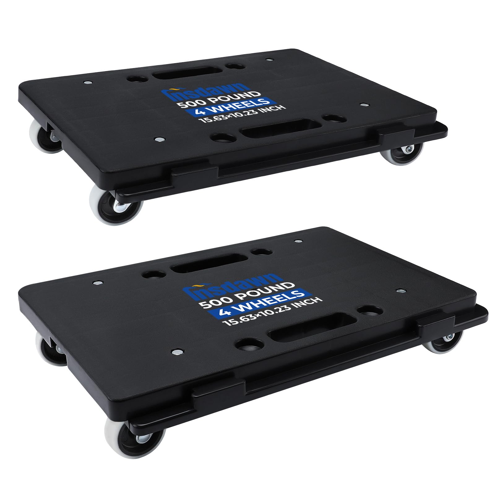 Furniture Dolly, 2 Pack Moving Dolly Connectable, 15.63 x 10.23 inch, 500 Lbs Capacity, Furniture Movers 4 Wheels Heavy Duty, Sm