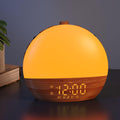 Sunrise Alarm Clock with Sound Machine - Wake Up Light, Wood Grain, Bluetooth, Dual Digital Alarm Clocks for Bedrooms, Adjustabl